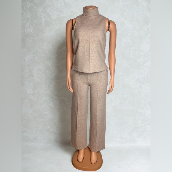 OGL BEST SELLER SET xs 2Pcs Set Split Hem Top & High Waisted Straight Leg Pant - Picture 7 of 10